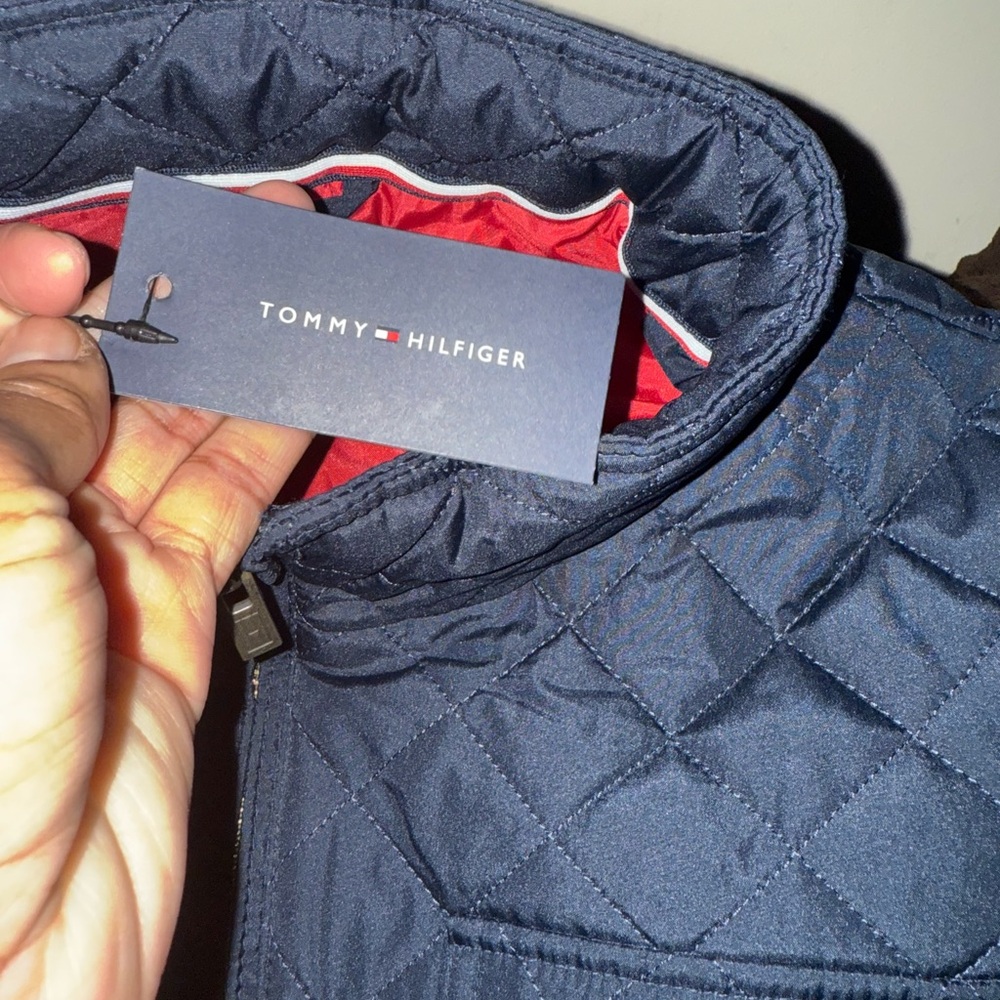 Tommy Hilfiger Navy and Red Quilted Jacket - Picture 6 of 10